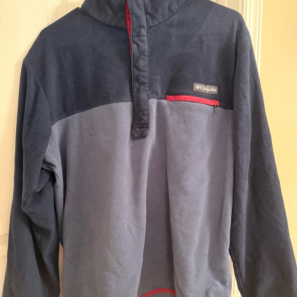 Columbia Men's Navy and Gray Pullover Jacket